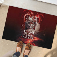 Skull Valentines Day Rubber Doormat I Love You To The Upside Down And Back