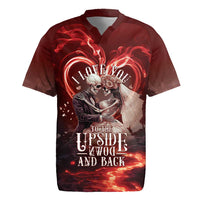 Skull Valentines Day Rugby Jersey I Love You To The Upside Down And Back