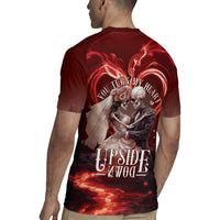 Skull Valentines Day Rugby Jersey I Love You To The Upside Down And Back