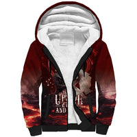 Skull Valentines Day Sherpa Hoodie I Love You To The Upside Down And Back