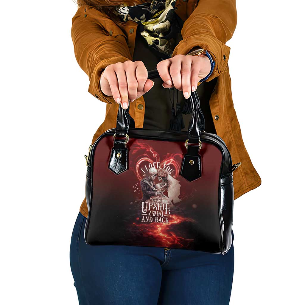 Skull Valentines Day Shoulder Handbag I Love You To The Upside Down And Back