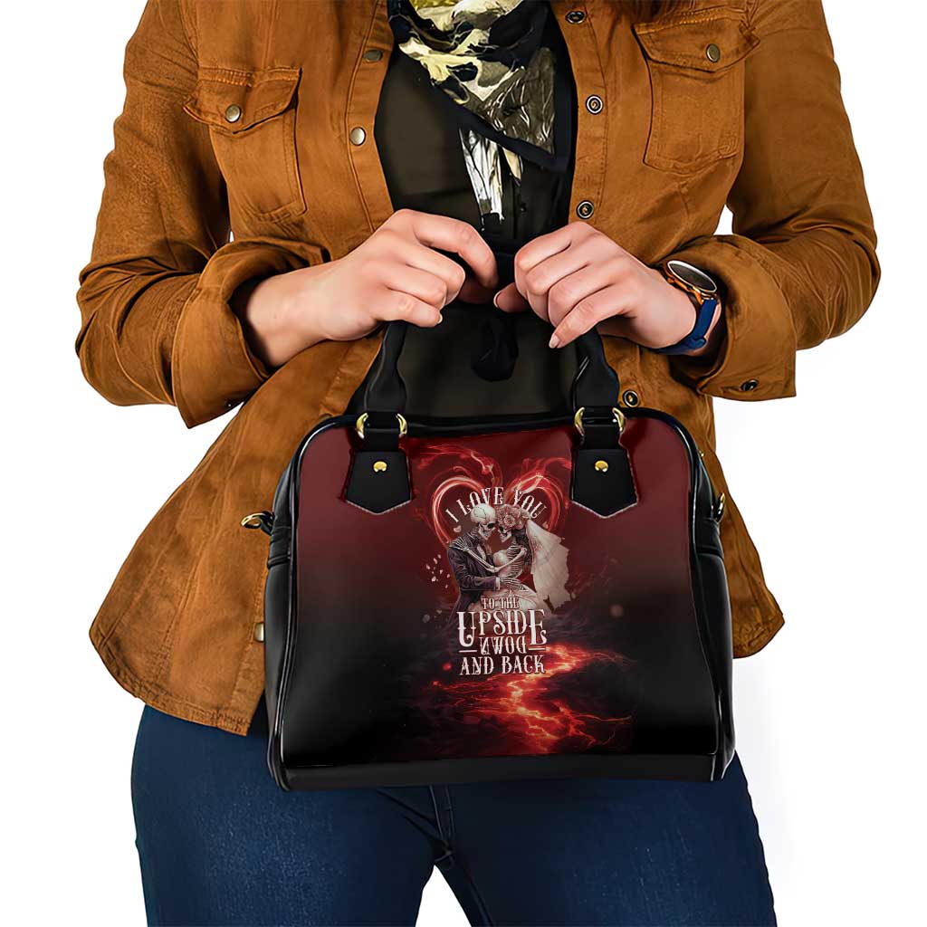 Skull Valentines Day Shoulder Handbag I Love You To The Upside Down And Back
