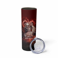 Skull Valentines Day Skinny Tumbler I Love You To The Upside Down And Back