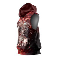 Skull Valentines Day Sleeveless Hoodie I Love You To The Upside Down And Back