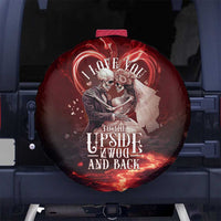 Skull Valentines Day Spare Tire Cover I Love You To The Upside Down And Back