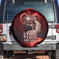 Skull Valentines Day Spare Tire Cover I Love You To The Upside Down And Back
