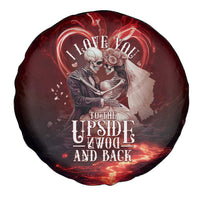 Skull Valentines Day Spare Tire Cover I Love You To The Upside Down And Back