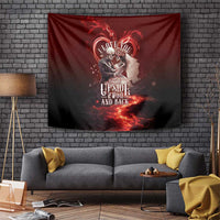 Skull Valentines Day Tapestry I Love You To The Upside Down And Back
