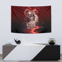 Skull Valentines Day Tapestry I Love You To The Upside Down And Back