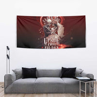 Skull Valentines Day Tapestry I Love You To The Upside Down And Back