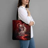 Skull Valentines Day Tote Bag I Love You To The Upside Down And Back