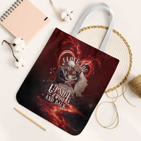 Skull Valentines Day Tote Bag I Love You To The Upside Down And Back