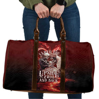 Skull Valentines Day Travel Bag I Love You To The Upside Down And Back