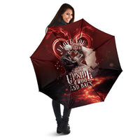 Skull Valentines Day Umbrella I Love You To The Upside Down And Back