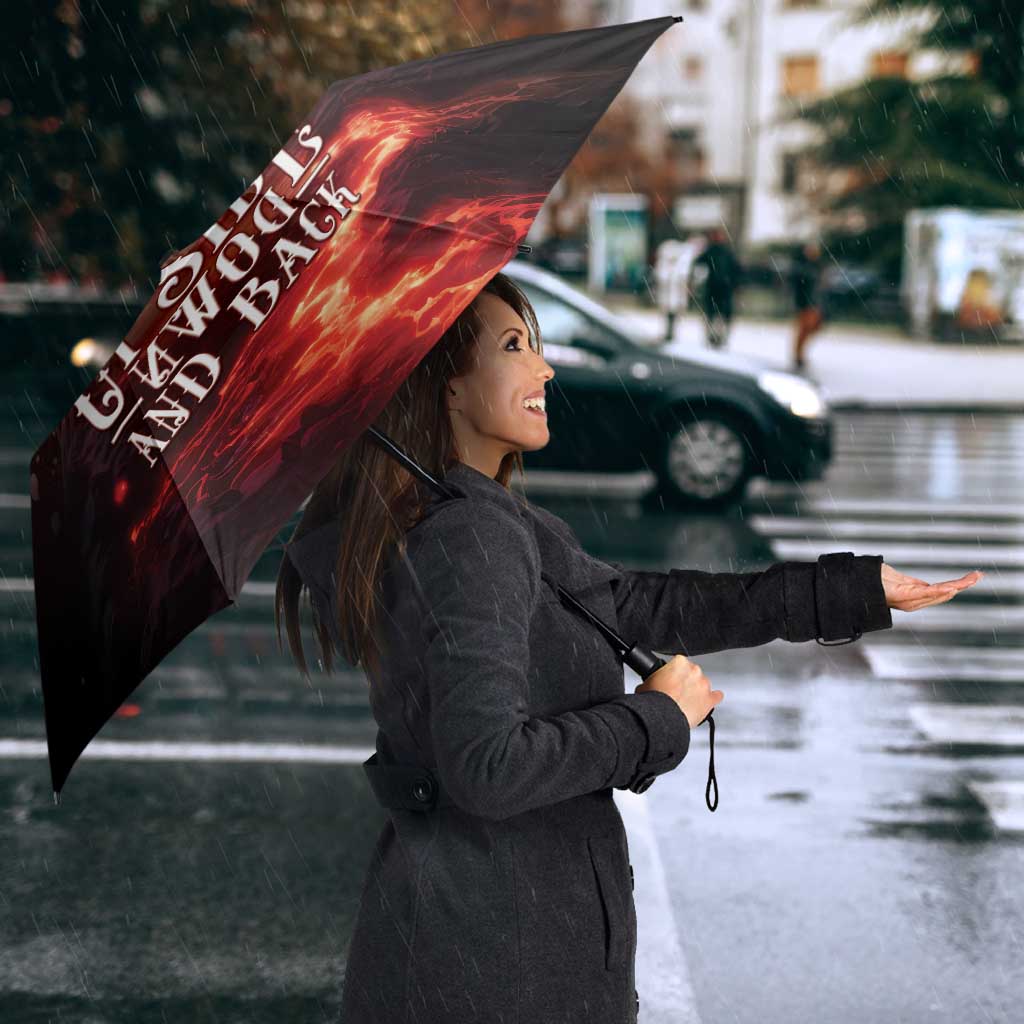 Skull Valentines Day Umbrella I Love You To The Upside Down And Back