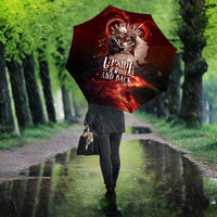 Skull Valentines Day Umbrella I Love You To The Upside Down And Back