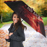 Skull Valentines Day Umbrella I Love You To The Upside Down And Back