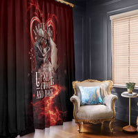 Skull Valentines Day Window Curtain I Love You To The Upside Down And Back