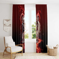 Skull Valentines Day Window Curtain I Love You To The Upside Down And Back