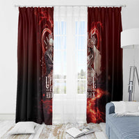 Skull Valentines Day Window Curtain I Love You To The Upside Down And Back
