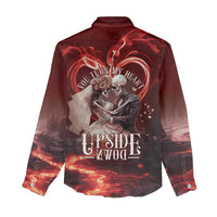 Skull Valentines Day Women Casual Shirt I Love You To The Upside Down And Back
