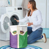 Mardi Gras Crown Laundry Basket Western Yoke Glitter Style