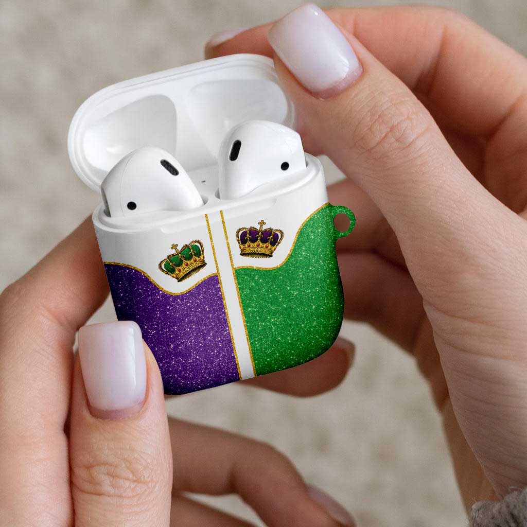 Mardi Gras Crown AirPods Case Western Yoke Glitter Style