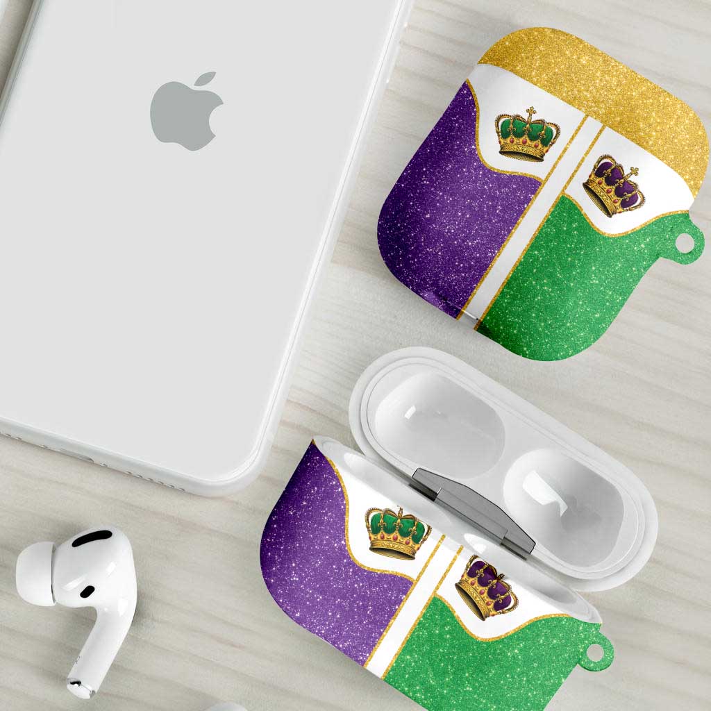 Mardi Gras Crown AirPods Case Western Yoke Glitter Style