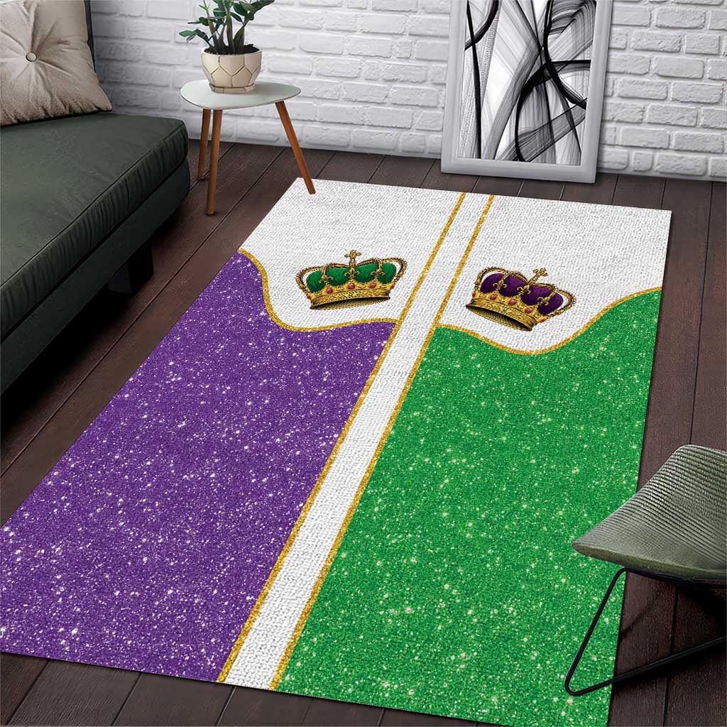 Mardi Gras Crown Area Rug Western Yoke Glitter Style