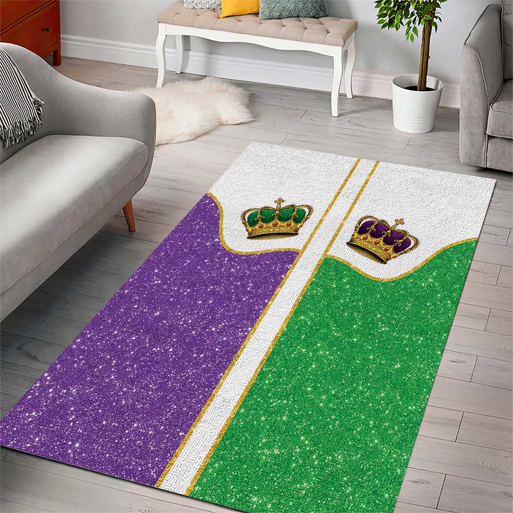 Mardi Gras Crown Area Rug Western Yoke Glitter Style