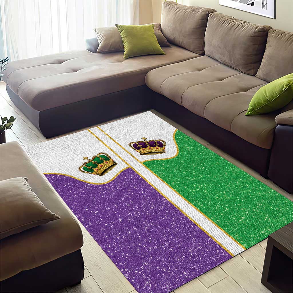 Mardi Gras Crown Area Rug Western Yoke Glitter Style