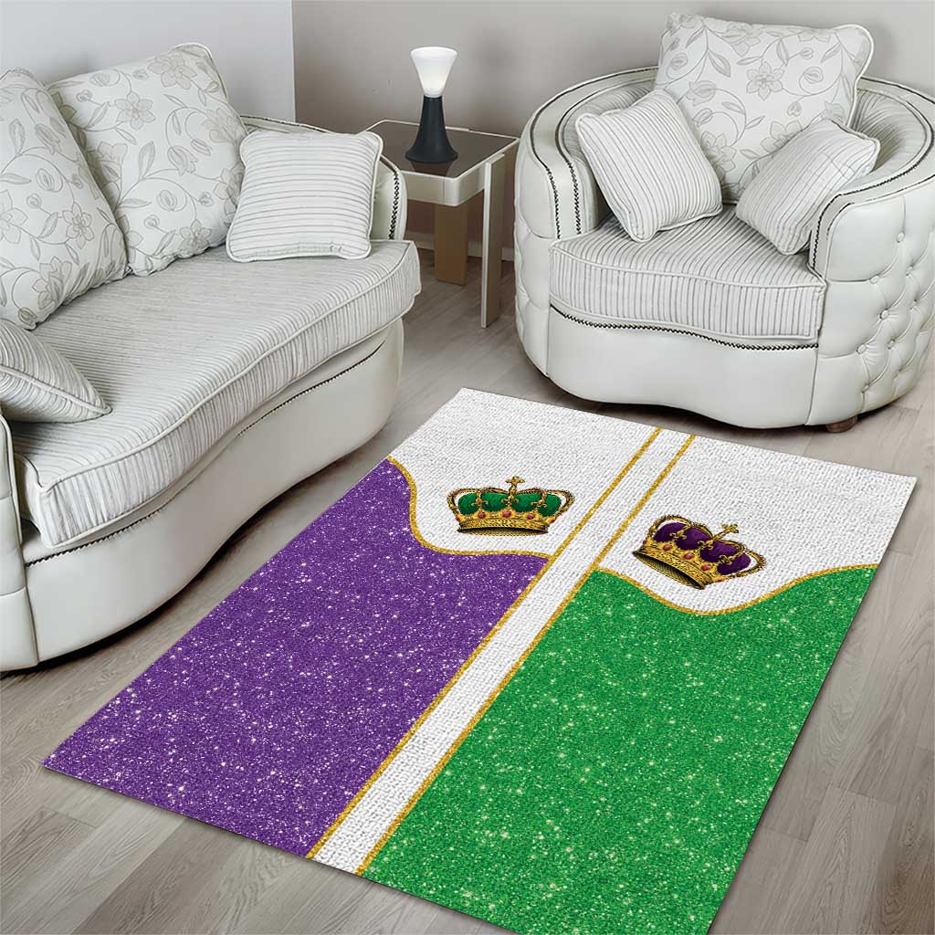 Mardi Gras Crown Area Rug Western Yoke Glitter Style