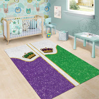 Mardi Gras Crown Area Rug Western Yoke Glitter Style