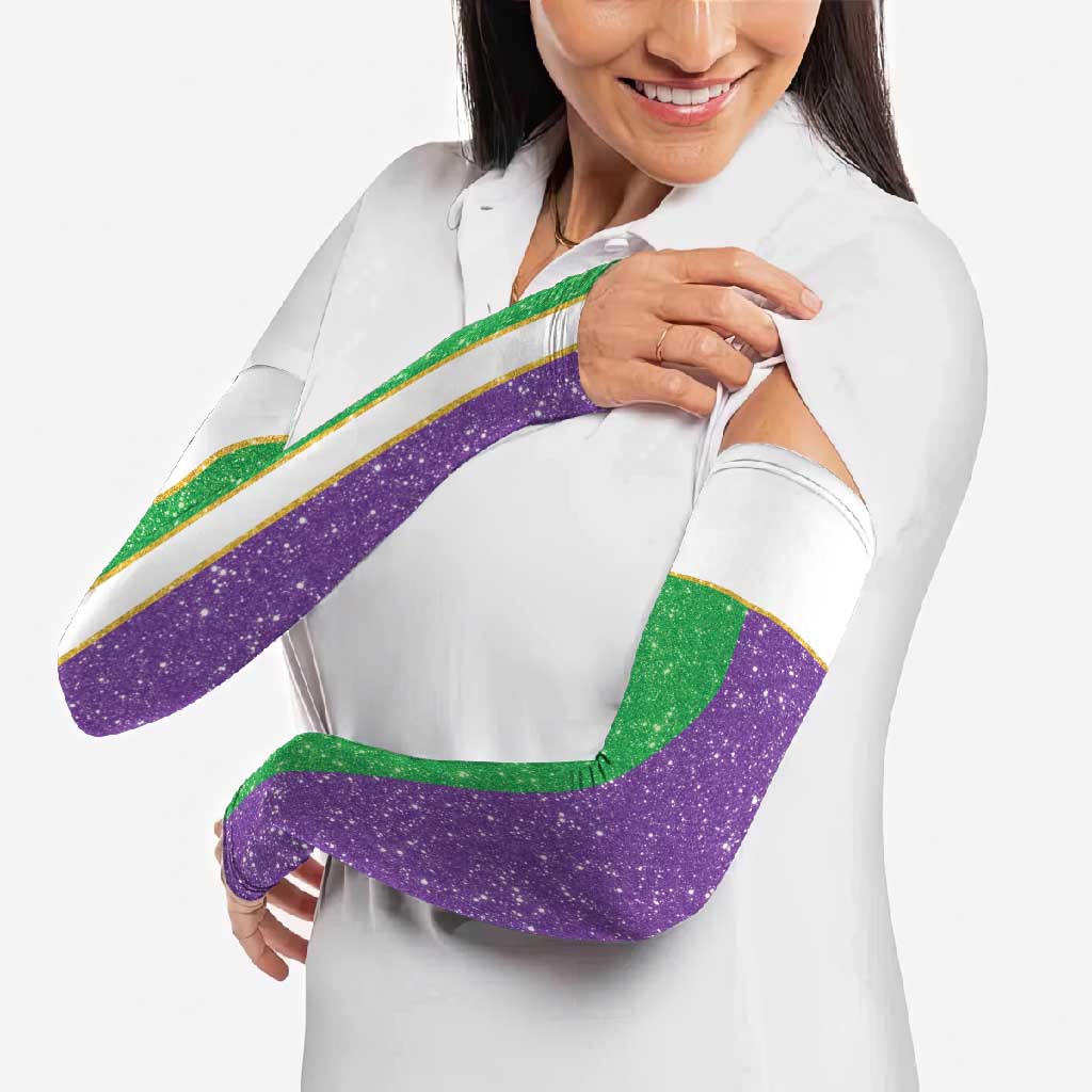 Mardi Gras Crown Arm Sleeves Western Yoke Glitter Style
