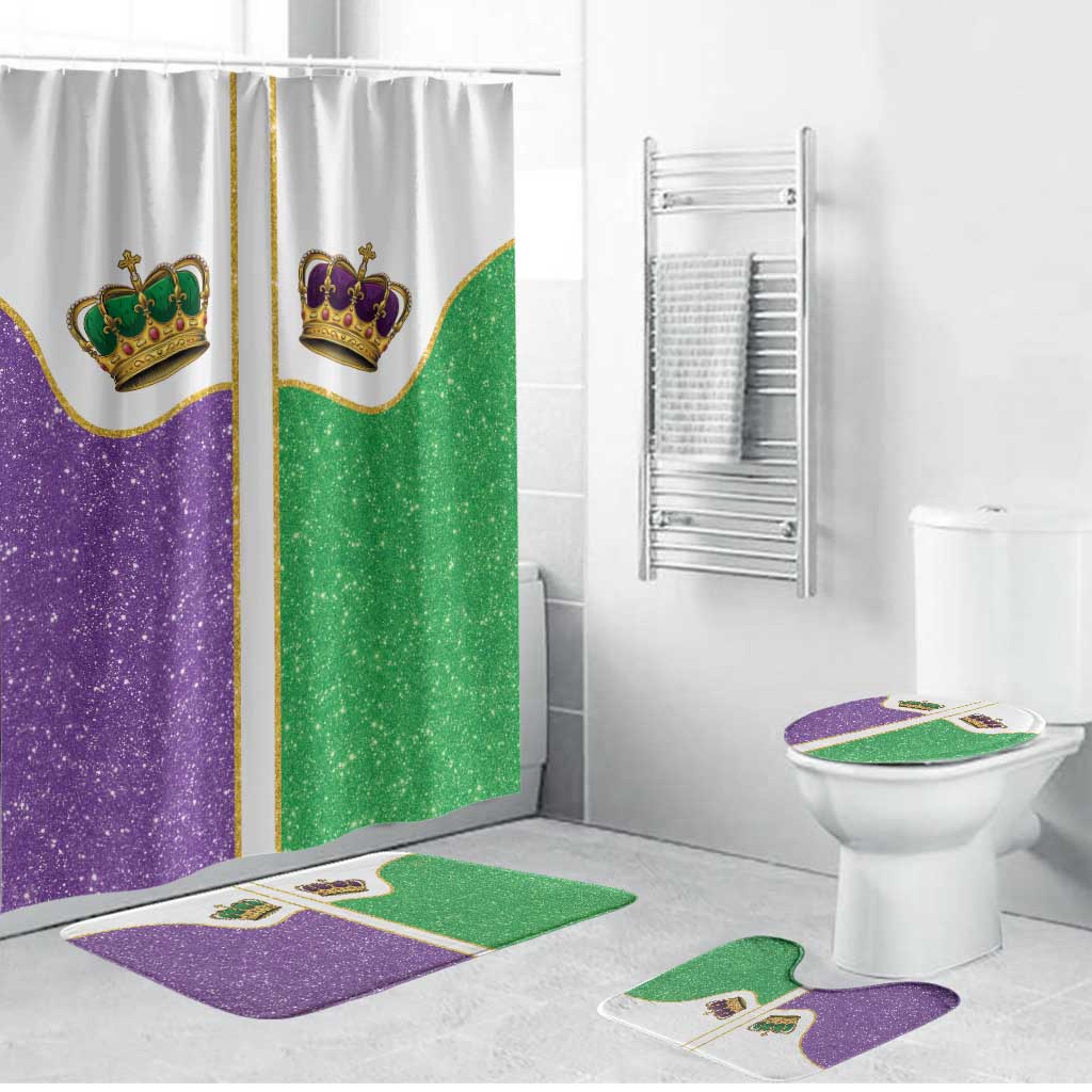 Mardi Gras Crown Bathroom Set Western Yoke Glitter Style