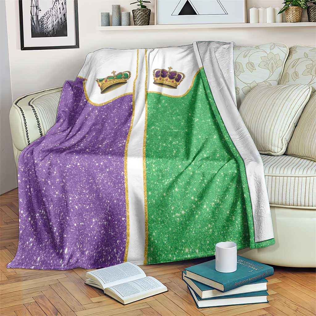 Mardi Gras Crown Blanket Western Yoke Glitter Style