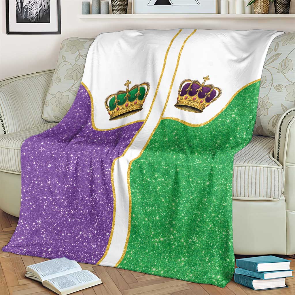 Mardi Gras Crown Blanket Western Yoke Glitter Style