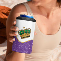 Mardi Gras Crown 4 in 1 Can Cooler Tumbler Western Yoke Glitter Style