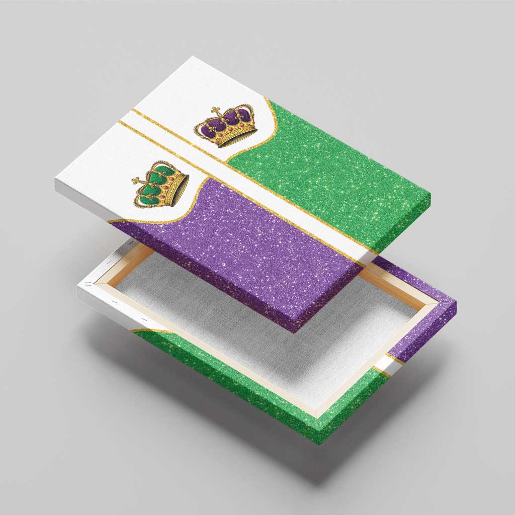 Mardi Gras Crown Canvas Wall Art Western Yoke Glitter Style