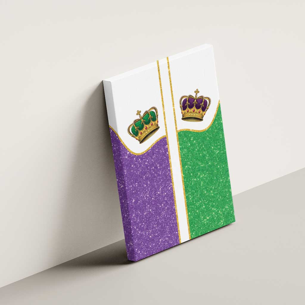 Mardi Gras Crown Canvas Wall Art Western Yoke Glitter Style