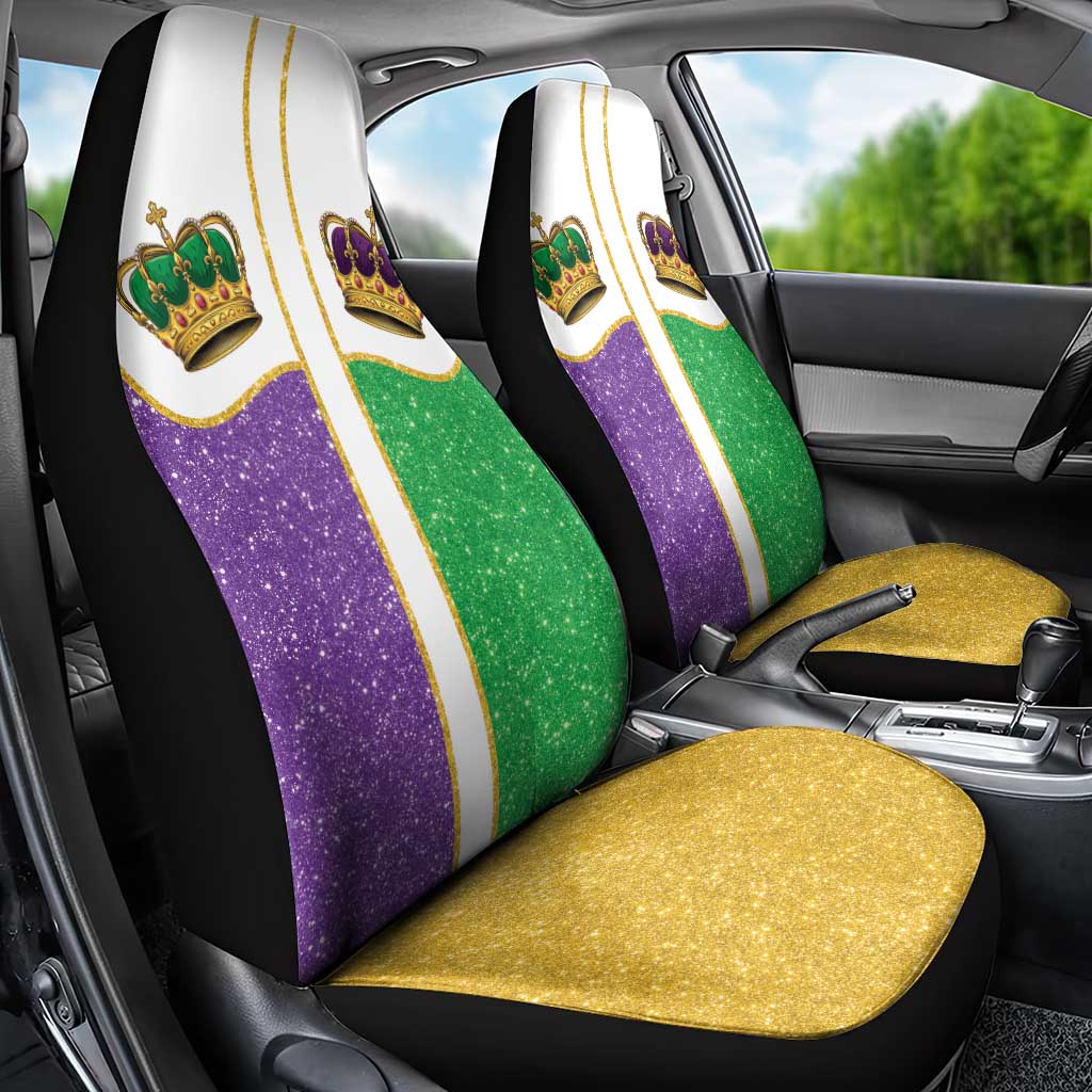 Mardi Gras Crown Car Seat Cover Western Yoke Glitter Style