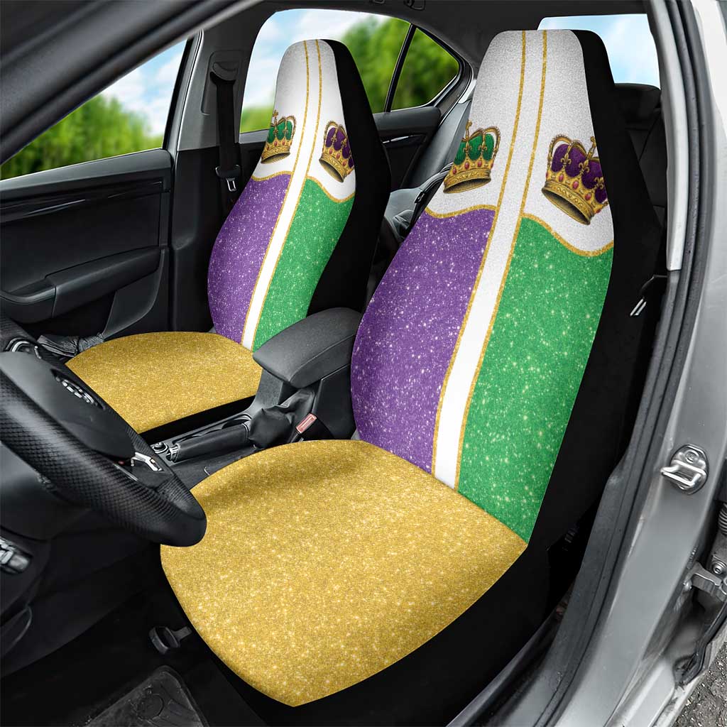 Mardi Gras Crown Car Seat Cover Western Yoke Glitter Style