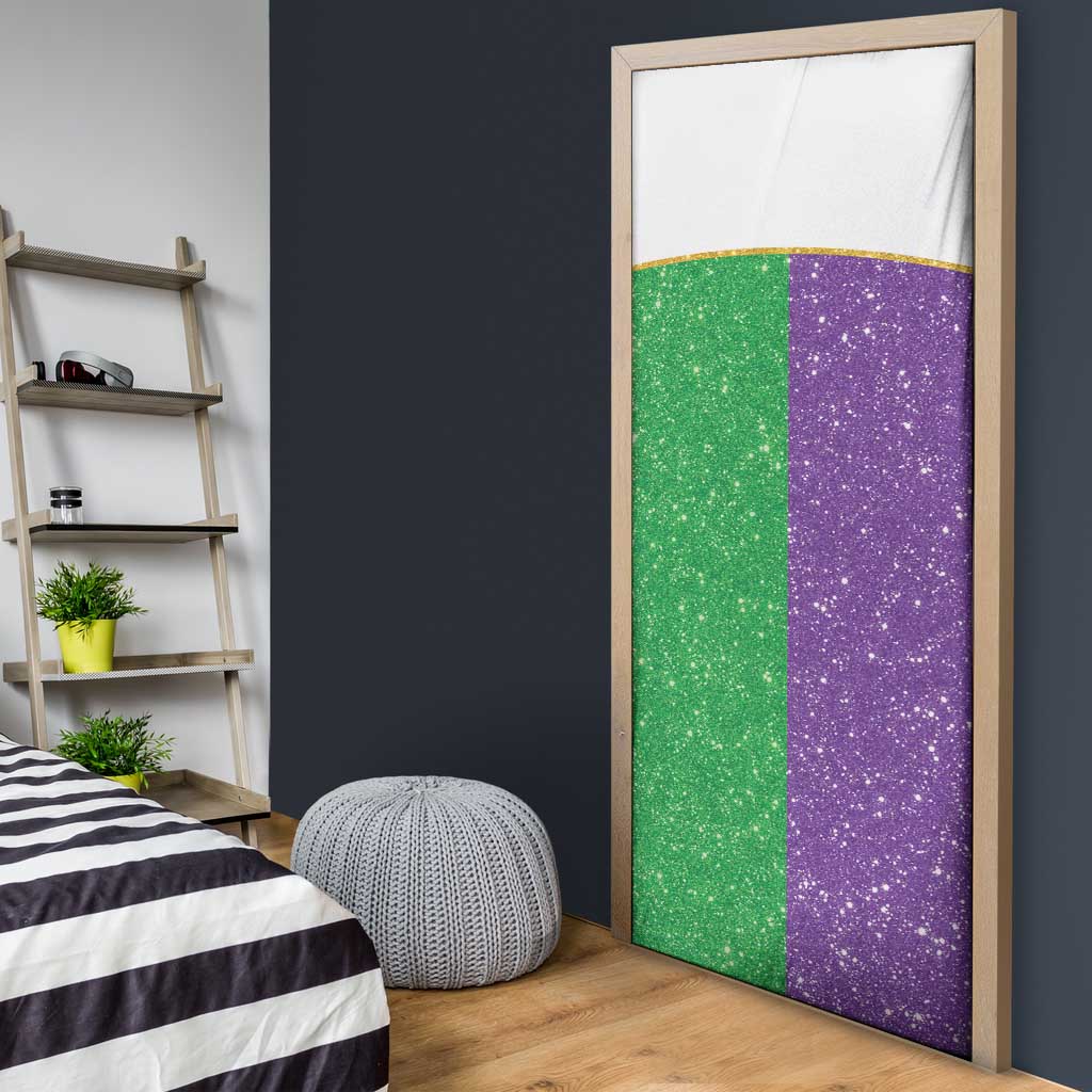 Mardi Gras Crown Door Cover Western Yoke Glitter Style