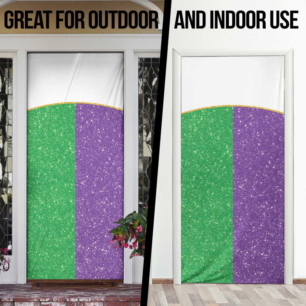 Mardi Gras Crown Door Cover Western Yoke Glitter Style