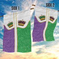 Mardi Gras Crown Garden Flag Western Yoke Glitter Style