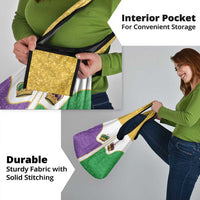 Mardi Gras Crown Grocery Bag Western Yoke Glitter Style