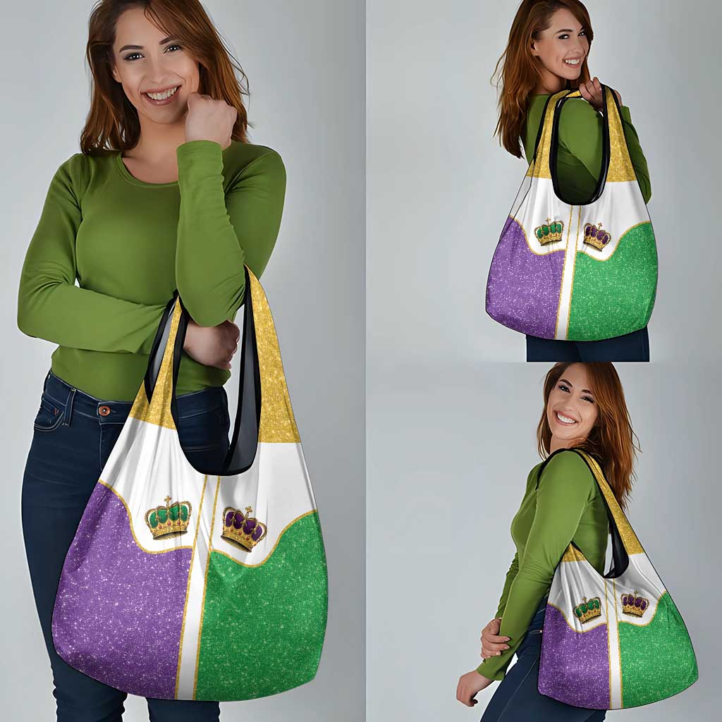 Mardi Gras Crown Grocery Bag Western Yoke Glitter Style
