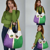 Mardi Gras Crown Grocery Bag Western Yoke Glitter Style