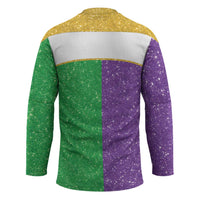 Mardi Gras Crown Hockey Jersey Western Yoke Glitter Style