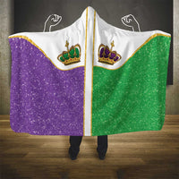 Mardi Gras Crown Hooded Blanket Western Yoke Glitter Style